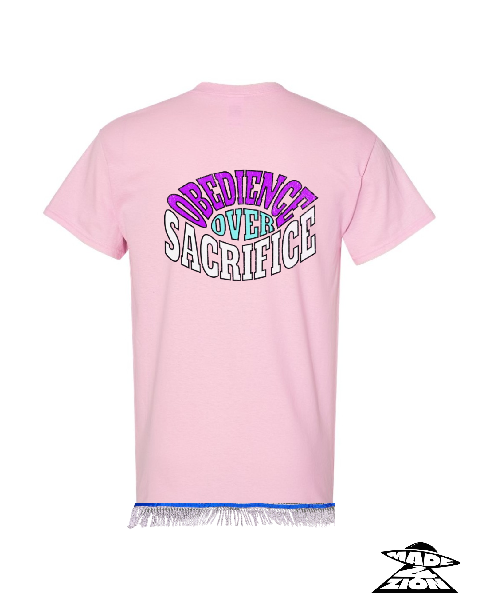 OBEDIENCE OVER SACRIFICE - PINK T-SHIRT
