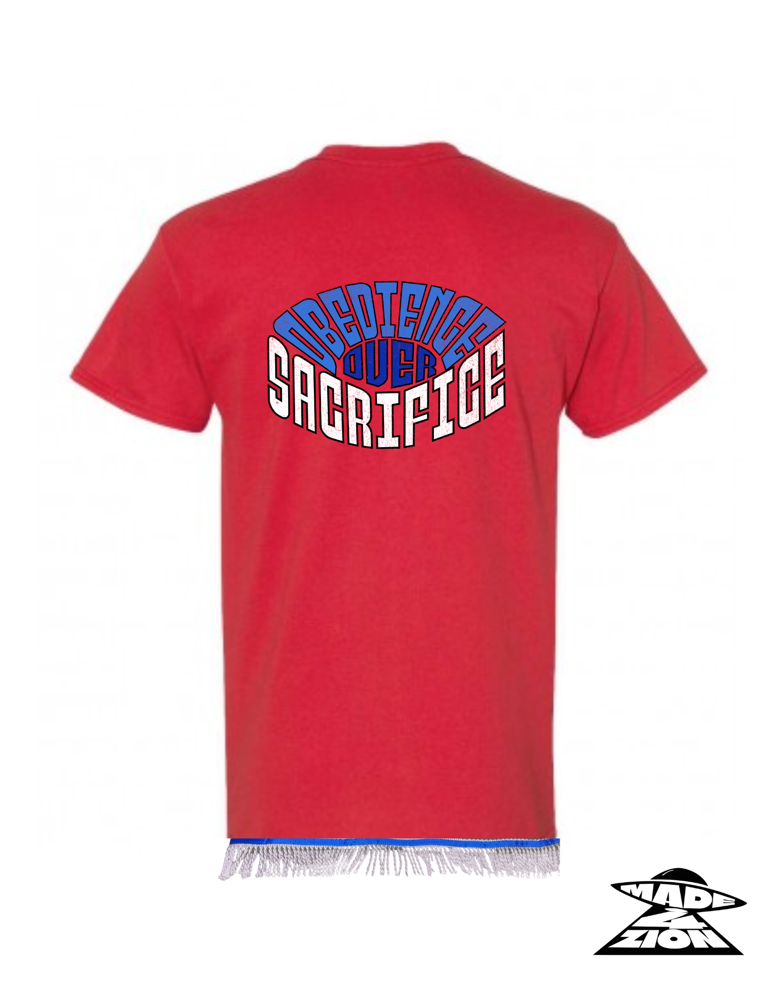 OBEDIENCE OVER SACRIFICE - RED T-SHIRT